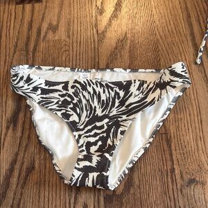 Aerie Dark brown and White Patterned Bikini Bottom